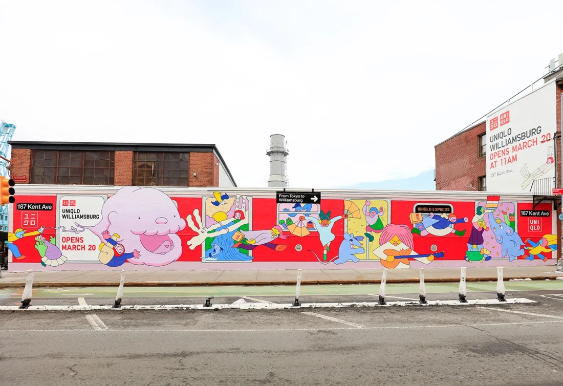UNIQLO Williamsburg (Opening 3/20/2026)Mural Hiroshi Masuda